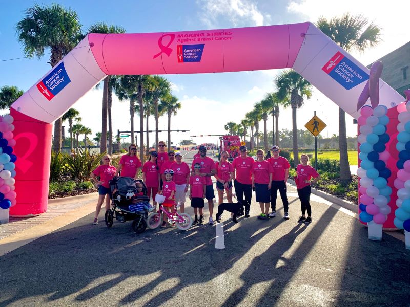 Foresight Gainesville team members participating in the Making Strides Against Breast Cancer 5K