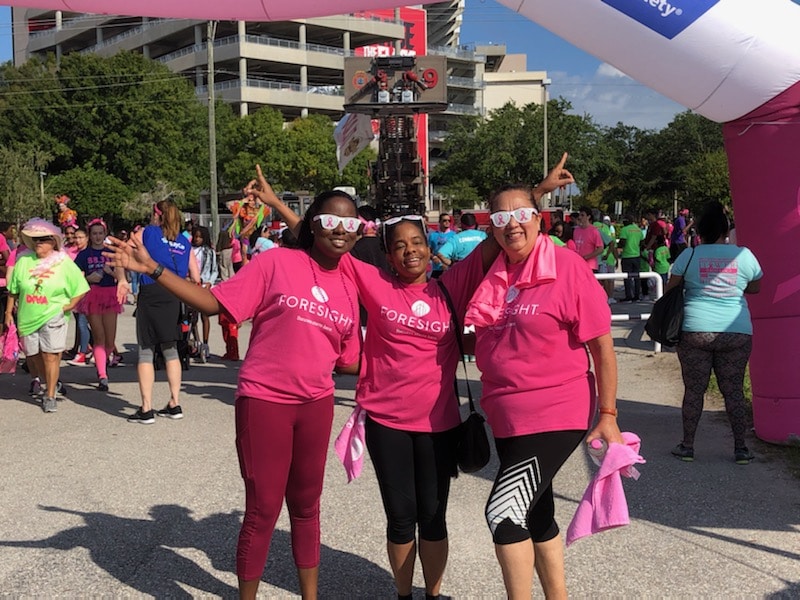 Foresight Tampa team members at the Making Strides Against Breast Cancer 5K