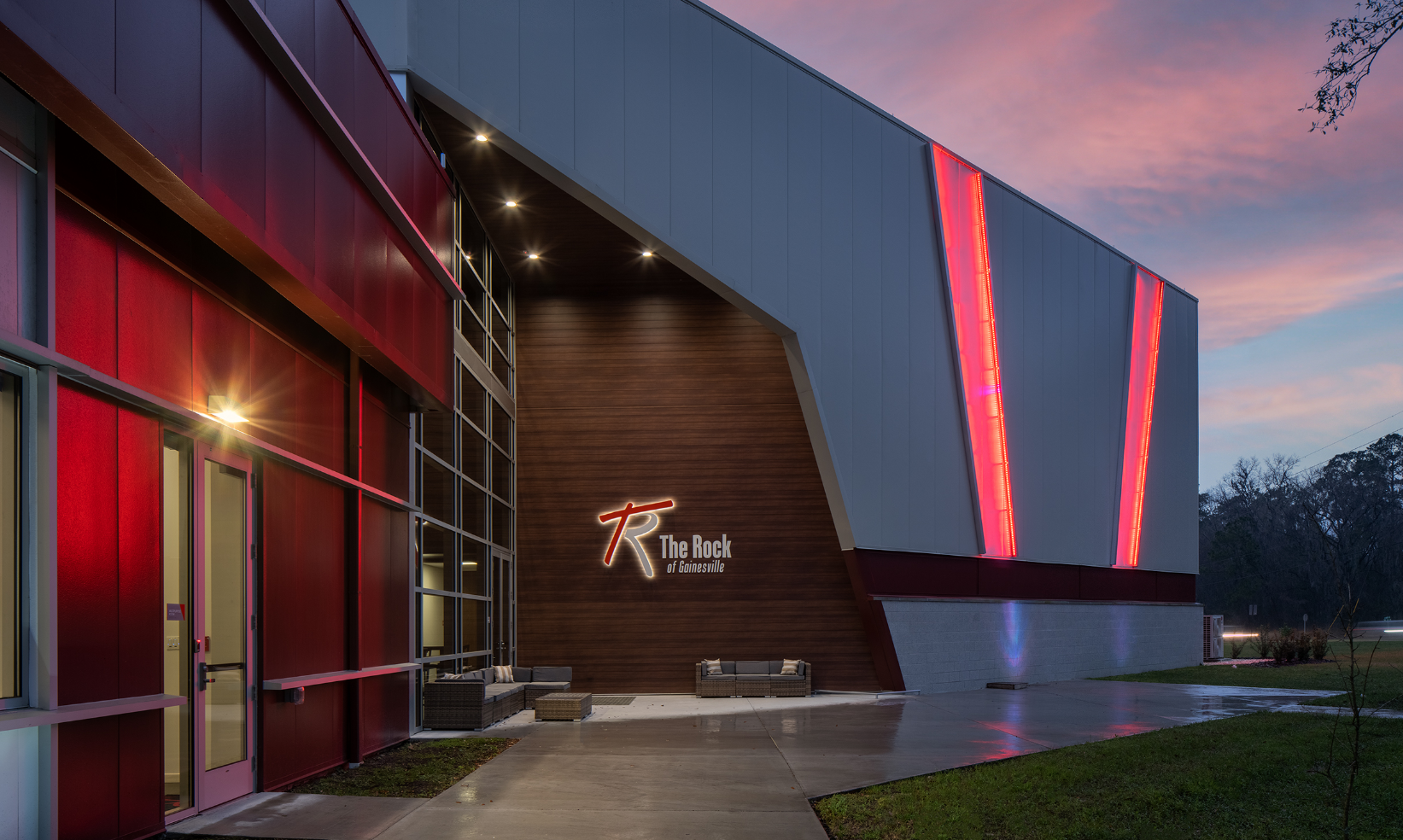 The Rock Gainesville - Exterior - Dusk Front